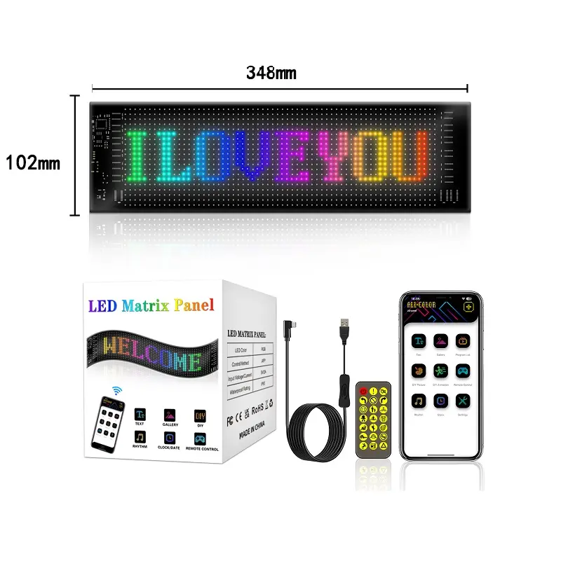 Display film transparan fleksibel LED kontrol nirkabel untuk tanda mobil dan toko belanja layar display led