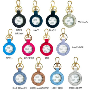 Creative DIY Embroidered PU <b>Leather</b> <b>Keychain</b> with Adhesive Backing, Suitable for Hand-Painted Embroidery Canvas Key Pendant - Product Image 2