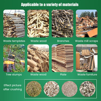 Broyeur à bois Pengfan avec moteur et roulement, utilisation à sec/humide, pour branches d'arbres, sciure, bambou, herbe, champignons, usage agricole, 2T/H, 380V, 18cm max.