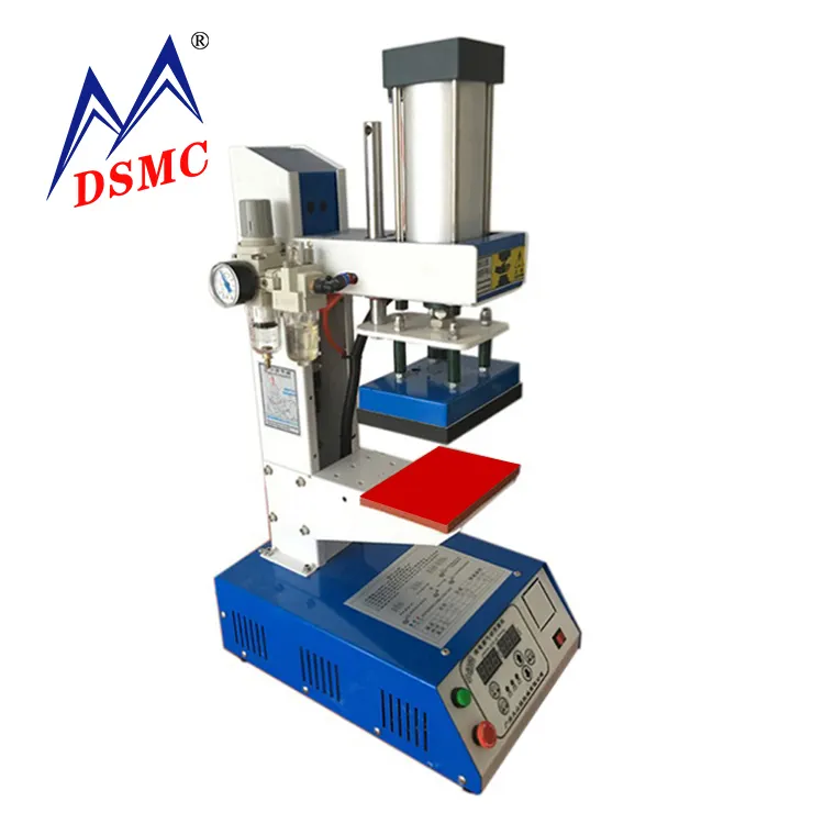 DSMC small tshirt label heat transfer Printing Clothing leather logo embossing press Machine