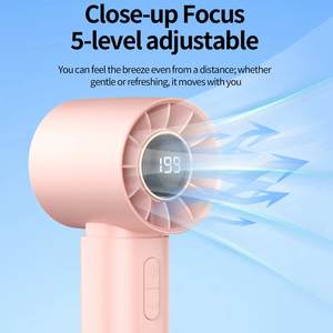 Ventilateurs portatifs intelligents <span class=keywords><strong>T12S</strong></span>, ventilateurs de refroidissement, mini ventilateurs portables USB rechargeables pour les voyages, le bureau, le bureau à domicile, l'extérieur, cadeaux d'été - Product Image 4