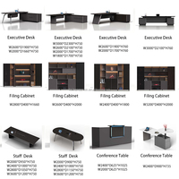 Bureau de direction MFC moderne minimaliste et élégant Table de patron convertible pour président directeur Table patron bureau bureau de luxe