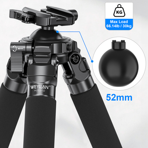 Trípode de Fibra de Carbono WEYLLAN HU323 para Fotografía con Cabezal de Bola de Palanca Integrada de 52 mm, Tubo de 32 mm, Trípode Ligero para Cámara L92 - Product Image 2