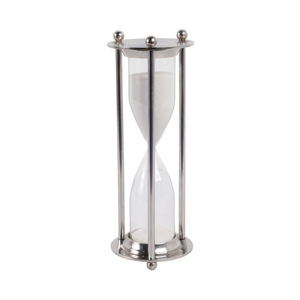 Timer a clessidra decorativo moderno e glamour in metallo e vetro per casa, bagno, soggiorno, ufficio - Product Image 4