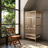 Cage à oiseaux classique de luxe, portable, antirouille et respirante, pour l'intérieur