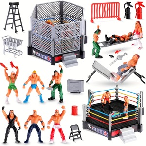 <span class=keywords><strong>Set</strong></span> de Arena de Lucha Transfronterizo de 21/32 Piezas, Figuras de Acción de Gladiadores y Boxeadores, Juguete de Escena de Lucha con Ring Hexagonal para Niños - Product Image 5