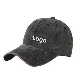 Gorra de Béisbol de Algodón Lavado para Fabricantes, Sombrero de Sol con Logotipo Personalizado, Gorra de Béisbol Suave con Protección Solar Estilo Vaquero - Product Image 1