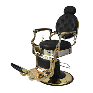 Hongzi Vintage Barber Chair Reclining Adjustable <b>Footrest</b> Commercial Use - Product Image 5