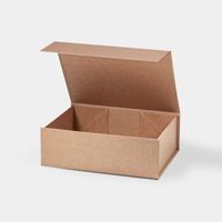 Boîte cadeau pliante à fermeture magnétique avec gaufrage, vernis mat, laminage blanc, jaune, noir, matériaux recyclés haut de gamme, design personnalisé