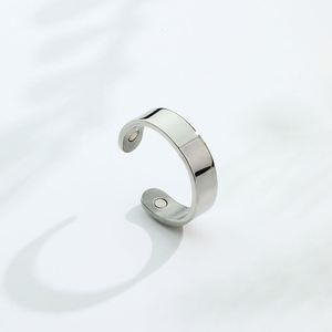 Bague unisexe en acier inoxydable à double aimant thérapeutique, bijou de santé pour lutter contre le ronflement et favoriser l'amincissement, idéale pour les fiançailles - Product Image 5