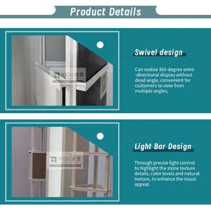 2025 phong cách mới điện tử adverti phiến đá cẩm thạch Rack hiển thị Dọc Kim Loại gạch mẫu giá showroom thạch anh kệ trưng bày - Product Image 3