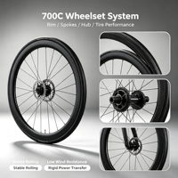 Vélo de route en fibre de carbone T800 à module élevé 700C, vélo de course à pignon fixe, frein sur jante, câblage interne, personnalisable, léger