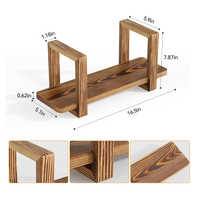 Étagère de bureau réglable, petite étagère de bureau en bois pour ranger livres, documents et objets décoratifs