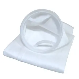 Sac en tissu filtre Polyester/PE avec anneau en acier, 100 microns 150 microns 200 microns pour la Filtration de l'eau