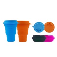 Gobelet pliable en silicone de 430 ml - Réutilisable et écologique avec couvercle, design minimaliste pour une consommation directe, idéal pour l'extérieur, lavage à la main uniquement