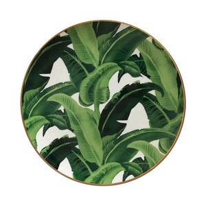 Vente en gros d'assiette en porcelaine de feuilles de palmier vaisselle en céramique assiettes de chargeur service de table en porcelaine ustensiles de cuisine - Product Image 2