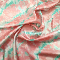 Tissu satiné imprimé numérique à motif floral dégradé RTS 75 g/m² - Faible quantité minimale de commande pour robe et foulard