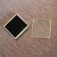 Boîte d'emballage de pierres précieuses, 1 pièce, portable, boîte avec couvercle en velours et en mousse de perles, boîtes de présentation en acrylique pour pierres précieuses