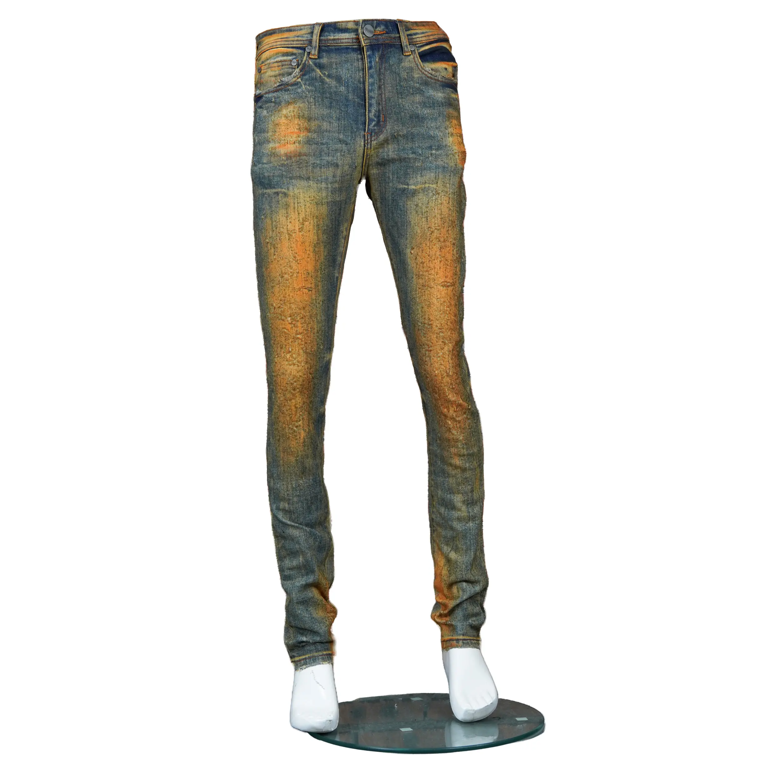 2024 модные новые джинсы эластичные плотные оптовые индивидуальные мужские джинсы крутые и модные прямые джинсы с заклепками аксессуары для джинсов