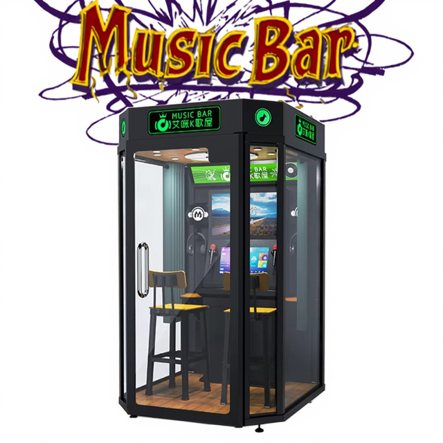 Karaoke Booth Indoor Singing Simulator Music Video Recording Vide Mini KTV Coin Operated Machine" "coin Ktv Karaoke Booth