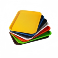 Plateau de service en mélamine antidérapant de qualité supérieure pour café, 100 % plastique, pour restauration rapide, assiettes et plats – Vente en gros