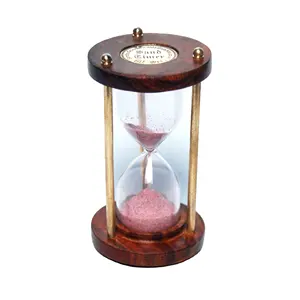 Nautical Brass Hourglass Sand Timer in Polish nautical antiques hourglass timers for home and office decor