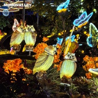 Momovalley Blanc Chaud IP65 Hibou LED Décor Diwali Lampes Étanche Ornement pour Fête Jardin Festivals Creative Motif Éclairage