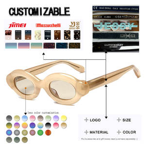 Lunettes de soleil polarisées ovales légères anti-radiation en PC, protection UV400, personnalisables avec logo, pour homme et femme, idéales pour l'extérieur, vente en gros - Product Image 2