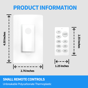 Minuterie numérique intelligente sans fil, contrôle automatique, minuterie de compte à rebours réglable multi-étapes de 1 à 8 heures, alimentée par batterie - Product Image 3