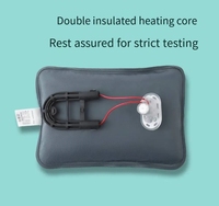 Sac à eau chaude rechargeable de sécurité avec chauffe-mains anti-explosion Bouillotte électrique avec ceinture et couvercle