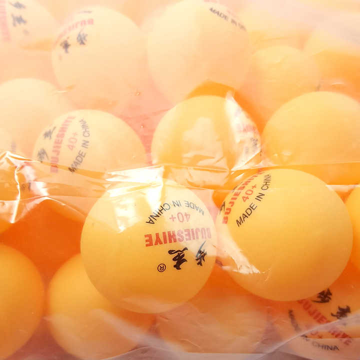 白黄色1つ星ピンポンボールビニール袋付き卓球ボール100-150個2800-