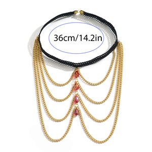 MTL25165 venta al por mayor cadenas <span class=keywords><strong>de</strong></span> cuerpo bohemio cadenas <span class=keywords><strong>de</strong></span> pierna Sexy multicapa cuentas <span class=keywords><strong>de</strong></span> cristal borla larga <span class=keywords><strong>cadena</strong></span> <span class=keywords><strong>de</strong></span> <span class=keywords><strong>muslo</strong></span> para mujer - Product Image 5