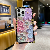 Fille femme mode couverture de téléphone portable protection étui de téléphone portable fleur peinture à l'huile pour REDMI 13 4G