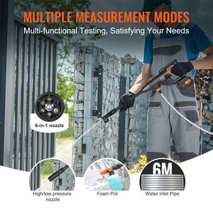 เครื่องทำความสะอาดแรงดันสูงแบบพกพาไร้สาย580 PSI 1.1 GPM เครื่องชาร์จแบตเตอรี่4.0Ah 6-in-1หัวฉีดสำหรับพื้นรถบ้าน - Product Image 4