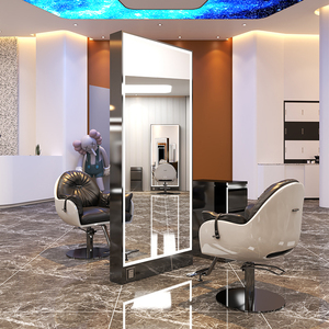 Espejos LED de doble cara modernos para peluquería, conjunto de muebles de peluquería con características duraderas, vestidor personalizado de lujo - Product Image 2