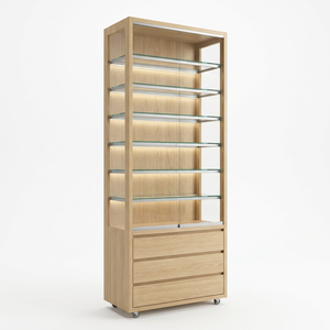 Mueble de Exhibición de Cigarrillos LED Ajustable y Personalizable con Cerradura, Cajones y Ruedas para Tiendas de Tabaco - Product Image 1
