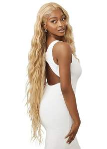 Parrucche Nunu a Onda Naturale con Pizzo Integrale per Donne, Resistenti al Calore, Capelli Non-Remy, Vestibilità Morbida, <span class=keywords><strong>Taglia</strong></span> Media per Forma del <span class=keywords><strong>Viso</strong></span> - Product Image 2