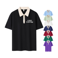 Chemise Polyester Restaurant Hôtesse Uniforme Revers Café Bar À Manches Courtes Directeur De Restaurant Uniforme Polo Chemise