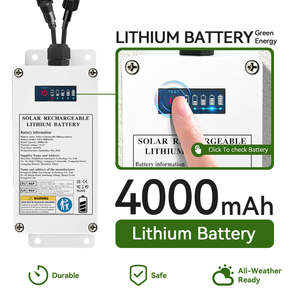 Duurzame waterdichte 8-inch zonne-aangedreven wandventilator met 2 kogellagers, timer, 4A batterij, 25W, OEM ODM, geschikt voor pluimveestallen en schuren, betrouwbaar - Product Image 5