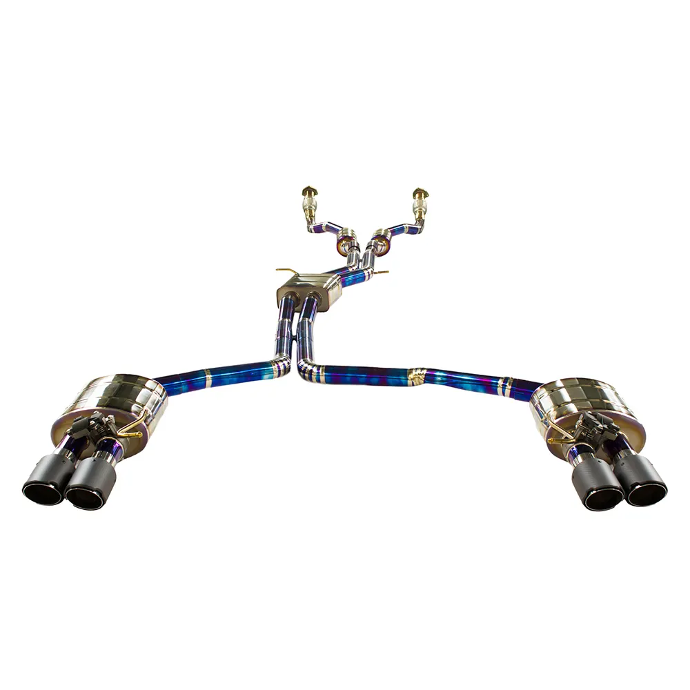 Selling Titanium Exhaust Valve System Oval Muffler Catback Exhaust System for Audi A6 3.0T