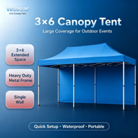 Tente commerciale pop-up 3x6 m à triple couche, installation rapide, pour salons professionnels, événements sportifs, expositions en extérieur et activités marketing