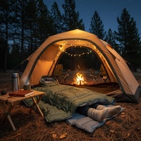 Sac de couchage gonflable pour adulte en nylon ultraléger, 3 saisons, rembourrage en fibres synthétiques, essentiel pour le camping en plein air