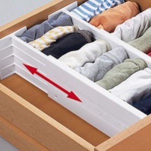 Livivo Expandable <b>Drawer</b> Dividers 2Pc Spring Loaded Plastic <b>Storage</b> Organizers For <b>Drawers</b> Neatening - Product Image 2