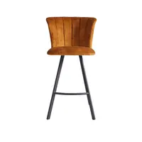 เก้าอี้ผ้าเก้าอี้ดีไซน์ใหม่ขาเคลือบโลหะเก้าอี้บาร์สตูลบาร์สูงสำหรับเก้าอี้รับประทานอาหารสมัยใหม่