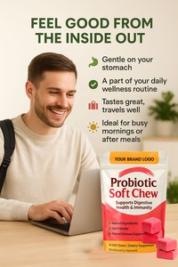 Vigoworld, OEM, Etiqueta Privada, masticables suaves probióticos para adultos, soporte digestivo, fabricante de suplementos masticables personalizados - Product Image 3