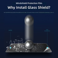 Protection de pare-brise en verre auto-réparant TPU, anti-explosion, rejet UV 99%, épaisseur 8MIL, anti-pierres et anti-pluie