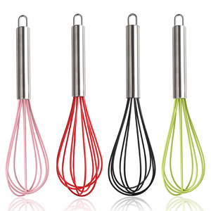 <b>Silicone</b> Egg Beater Manual Household Kitchen <b>Baking</b> Cake Cream Mixer Reusable Dishwasher Safe Egg Flour Milk Egg Beater Blender - Product Image 1