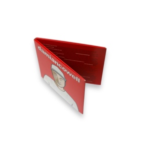 Solid Red Printed 8 Panel Fold-out Cardboard CD Wallet With Insert For Music Album Disc Packaging - Product Image 2