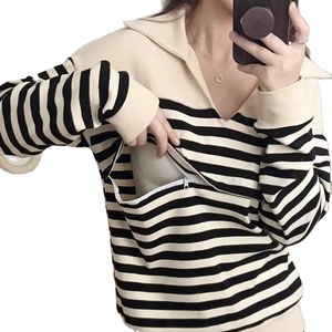 Blusas de <span class=keywords><strong>lactancia</strong></span> <span class=keywords><strong>ropa</strong></span> <span class=keywords><strong>para</strong></span> mujeres embarazadas algodón raya primavera otoño manga larga <span class=keywords><strong>ropa</strong></span> de maternidad <span class=keywords><strong>ropa</strong></span> de enfermería - Product Image 1
