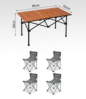 Table de pique-nique pliable en aluminium HISPEED, cadre de 1,2 m, table de camping portable pour la randonnée en montagne